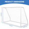 Naysaye Sports Nets and Rebounders 3 in 1 Soccer Goal with Target Cloth PVC Pipe Football Goal for Training Entertainment, White, 32.67"*14.17"*5.9" - 3 of 4
