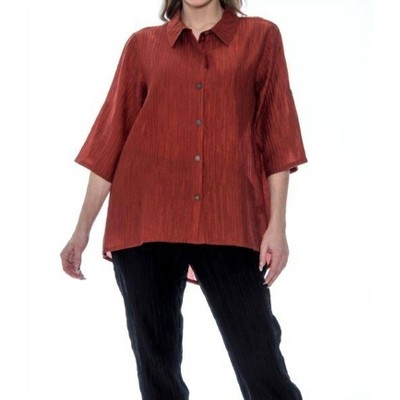 Women's Back Buttons Crush Top - TooFan