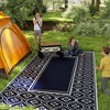 Aghana Digitals Reversible 9'x12' Outdoor Rug, Blue & White Gourd Border, Waterproof Polypropylene - 3 of 4
