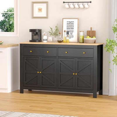 55" Buffet Sideboard Cabinet with Storage,Double Door Kitchen Cabinet