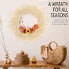 Luupatchy 26in Artificial Pampas Grass Wreath,for Home Boho Fall Decoration,Christmas Decor - 4 of 4