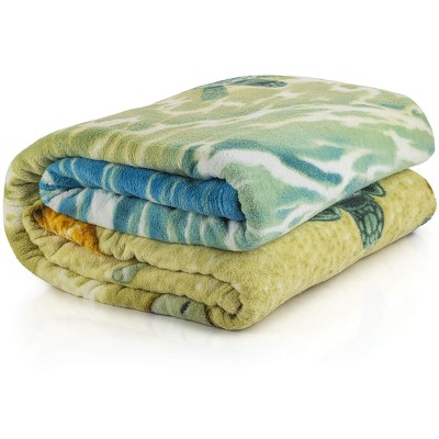 Turtles on the Beach Full Size Fleece Blanket