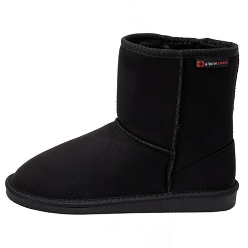 Short fur best sale lined winter boots