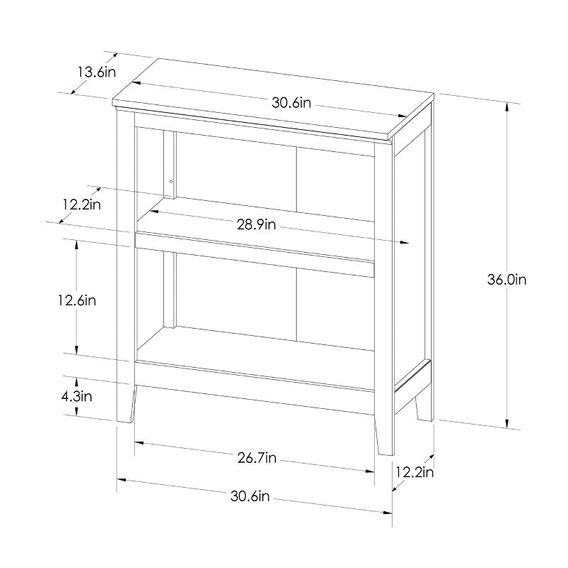 36" Carson 2 Shelf Bookcase - Threshold&#153;, 5 of 10