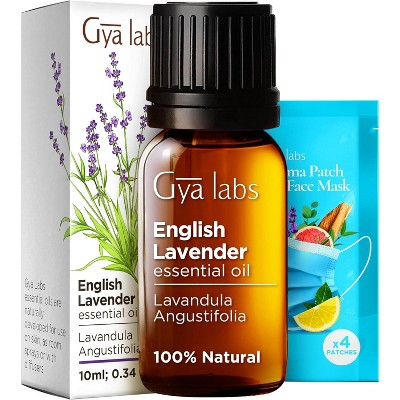 Gya Labs English Lavender Essential Oil 0.34 Fl Oz 100% Pure Natural Floral Herbaceous