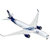 Airbus A350-900 Commercial Aircraft "Delta Air Lines" White and Blue with Stripes 1/400 Diecast Model by GeminiJets - 2 of 3