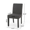 Upholstered Contemporary Armless Dining Chairs – Set of 2 Accent Side Leisure Chairs with Rubberwood Legs -Christopher Knight Home Wingback Chairs - 2 of 4