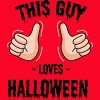 Women's Design By Humans This Guy Loves Halloween By MultimediaOne Racerback Tank Top - 2 of 3