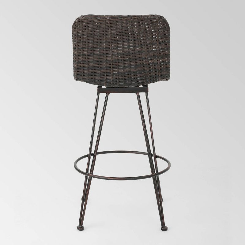 Torrey 2pk Wicker Barstools Multibrown - Christopher Knight Home, 4 of 7