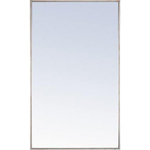 Elegant Decor Monet 40" x 24" Rectangle Metal Frame Mirror in Silver - 1 of 4