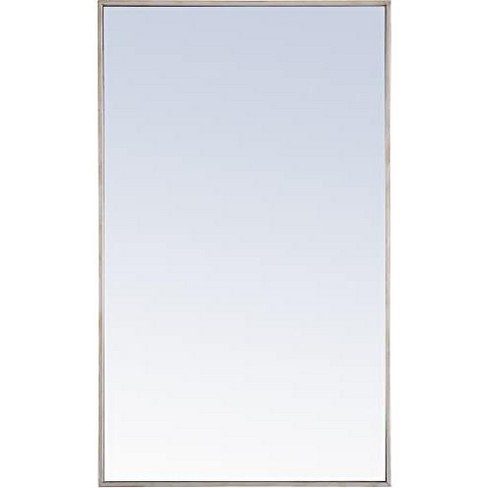 Elegant Decor Monet 40" x 24" Rectangle Metal Frame Mirror in Silver - image 1 of 4