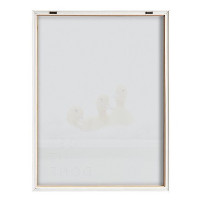 Natural Framed Baby Ducks Bubble Bath Wall Art