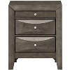 NicBex Nightstand with 2 Drawers and Top Tray Modern Small Bedside Table with Wood Frame for Living Room,Bedroom - 3 of 4