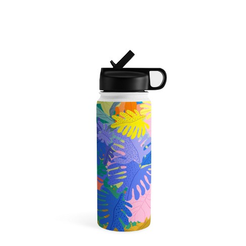 Sewzinski Tropical Overload 18 Oz Water Bottle With Straw Lid Society6 Target