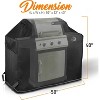 SereneLife Heavy Duty Waterproof BBQ Grill Cover - UV Resistant with Fabric Handles & Fastening Straps - SLGCS - 2 of 4