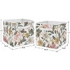 Sweet Jojo Designs Fabric Storage Bins Set Floral Vintage Pink Green and Yellow - 3 of 3