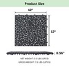 GlasFlength Carpet Tiles 12 Pack 12" Interlocking Deck Tiles 440LBS Weight Capacity Waterproof for Bathroom Balcony, Black, 12"*12"*0.56" - 3 of 4