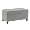 36" Wide Rectangle Storage Bench with Wood Legs - WOVENBYRD - 2 of 4