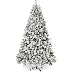 SUGIFT Unlit 6ft Snow Flocked Artificial Christmas Tree W/1000 Branch Tips - 1 of 4