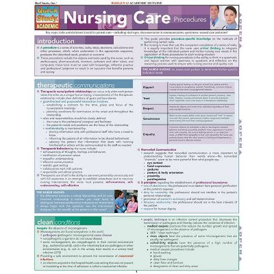 Nursing Care Procedures - (Quickstudy: Academic) by  Barcharts Inc (Poster)