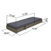 Christopher Knight Home Ian Acacia Wood Armless Adjustable Chaise Lounge with 4" Thick Cushion - 3 of 4