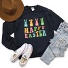 Simply Sage Market Women's Graphic Sweatshirt Happy Easter Pastel Bunnies - 2 of 2