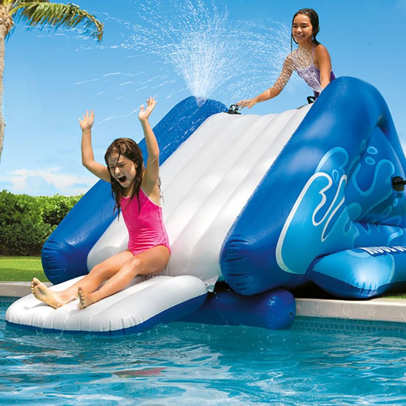 Intex Inflatable Swimming Pool Water Slide, Blue (2 Pack) & Intex Repair Kit, 5 of 7