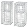 VidaXL Gabion Basket Posts/Planters 2 pcs Steel 19.7Inchx19.7Inchx47.2Inch - 2 of 4