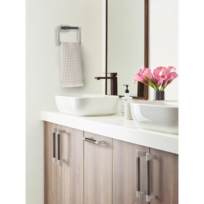 Esquire Brushed Nickel and Oil-Rubbed Bronze Wall Mounted Towel Ring