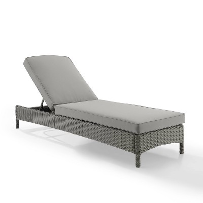 Bradenton Outdoor Wicker Chaise Lounge - Gray - Crosley