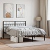 vidaXL Metal Bed Frame, Bed Base with Headboard, Bedstead for Bedroom Living Room, Mattress Foundation - 2 of 4