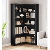 72" L-Shaped Corner Bookshelf - 5-Tier Farmhouse Bookcase, Wood Storage Shelf for Living Room, Bedroom - 2 of 4