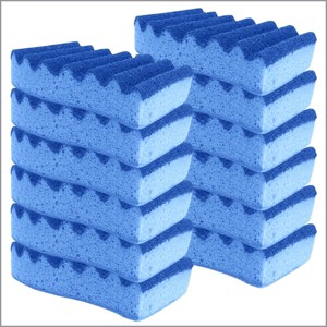 Lola Products All Purpose Made in USA Scrub Sponge- Superior Technology, Non-Scratch, Long Lasting - Dishes, Mugs, Non-Stick Cookware, 12 Pack - 1 of 4