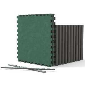 Costway 25/50 Pack-100/200 Sq.Ft. Foam Floor Tiles Interlocking Carpet Tiles with Edge Borders - 1 of 1