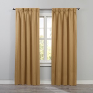 BrylaneHome BH Studio Room-Darkening Pinch Pleat Panel - 1 of 4