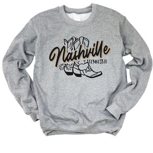 Simply Sage Market Women's Graphic Sweatshirt Nashville Tennessee Boots - 1 of 2