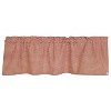RLF Home 100% Cotton High Quality Minicheck Tailored Window Valance with 1.5" Rod Pocket 50" W X 12" L Red - 3 of 4