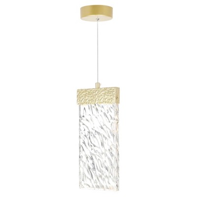 CWI Lighting Carolina LED Pendant With Gold Leaf Finish
