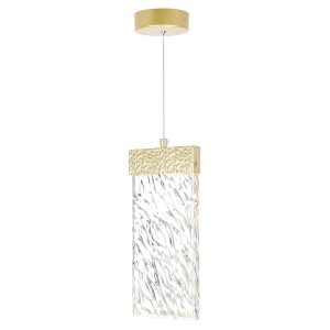 CWI Lighting Carolina LED Pendant With Gold Leaf Finish - 1 of 4