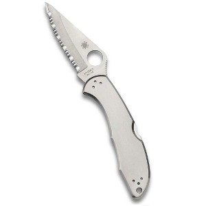 Spyderco Delica 4 Stainless Steel Folding Knife with 2.95" VG-10 Steel Blade | Personalize Your Knife with the Smooth Handle Surface - 1 of 4