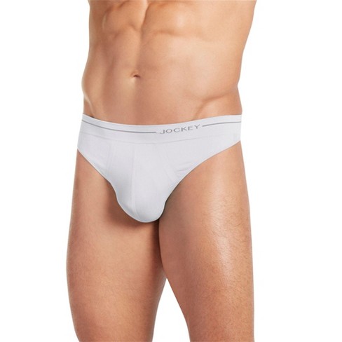 Jockey Mens Seamfree Thong Underwear Thongs nylon M White