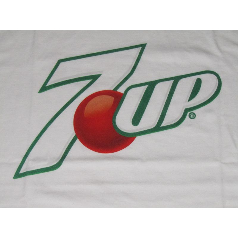7UP Soft Drink Logo Men's White Tshirt, 2 of 3