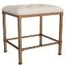 Hillsdale Furniture Katherine Backless 18" Vanity Stool - Golden Bronze: Upholstered Ottoman, Makeup Bench - 2 of 4