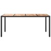 vidaXL Garden Dining Table Black 74.8x35.4x29.5 in Poly Rattan - 3 of 4