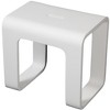 ALFI White Matte Solid Surface Resin Bathroom / Shower Stool - 3 of 4