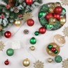 Aoibox 86pcs Shatterproof Christmas Ball and Snowflake Ornaments Set Green Red Gold Assorted Holiday Tree Decor with Gift Package - 4 of 4