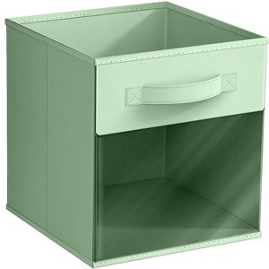 Sorbus 11 Inch Collapsible Fabric Storage Bin with Clear Window - for Organizing Clothes, Toys, Books, Shelves, Closets & more - 1 of 4