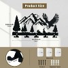 LunaLulinlk Key Holder Wall Mount, Metal Eagle Coat Rack with 10 Hooks, Mountain Theme Key Organizer Wall Decorative (Black) - 3 of 4