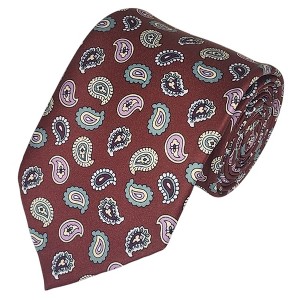 Men's Paisley Printed Design 100% Micro Fiber 3.25" W x 58" L Necktie - 1 of 3
