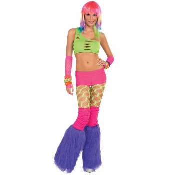 Club Candy Solid Neon Costume Booty Shorts Adult: Pink